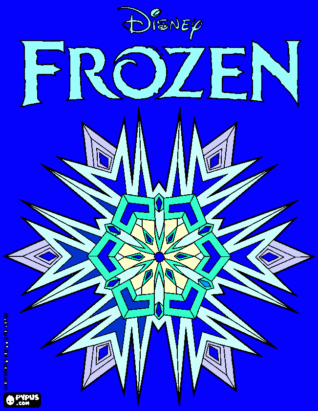 simbolo frozen da colorare