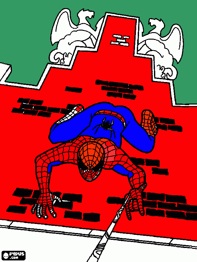 spiderm da colorare