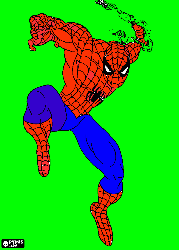 spidermann da colorare