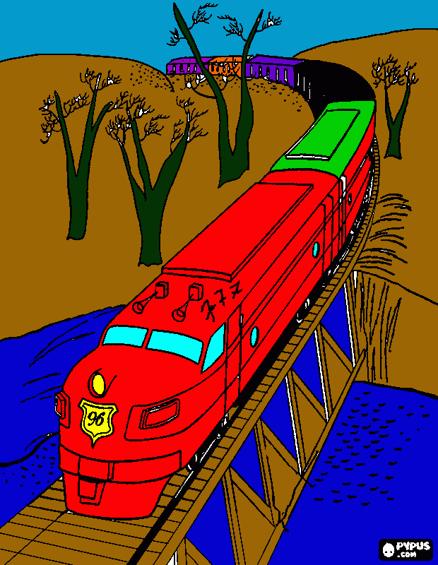 treno 777 da colorare