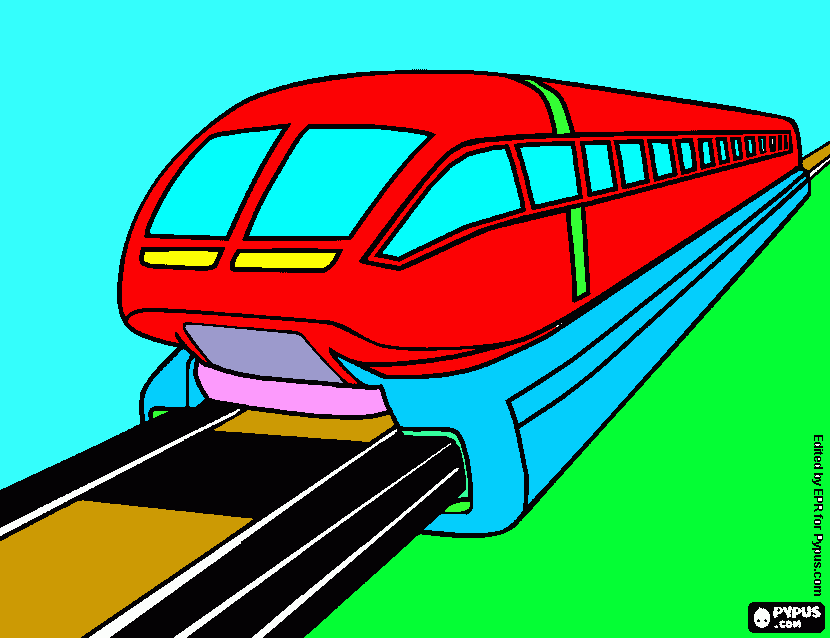 treno M da colorare