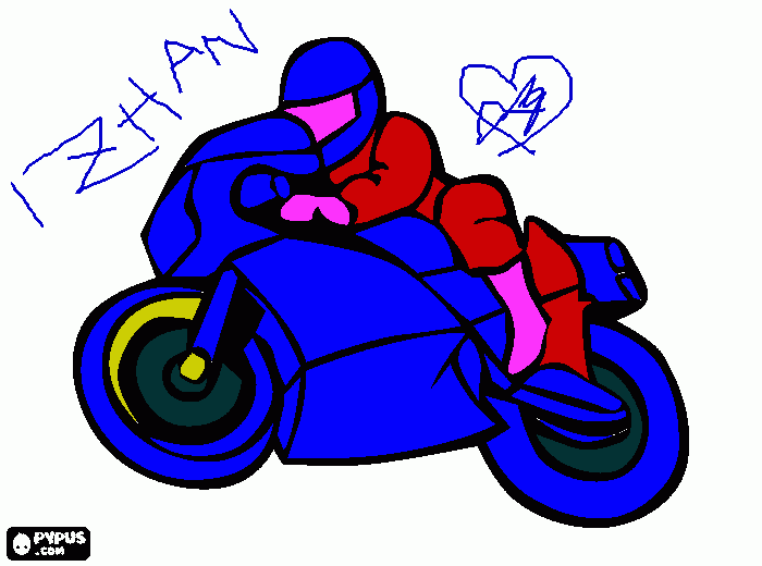 una moto da colorare