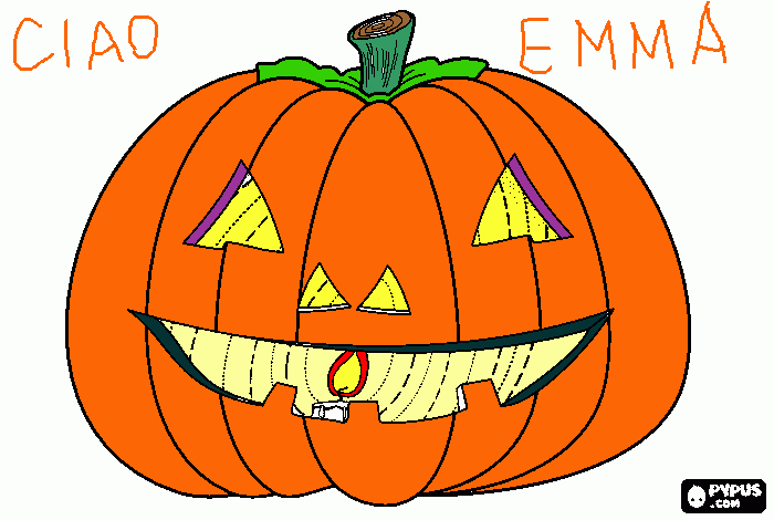 una zucca per emma da colorare