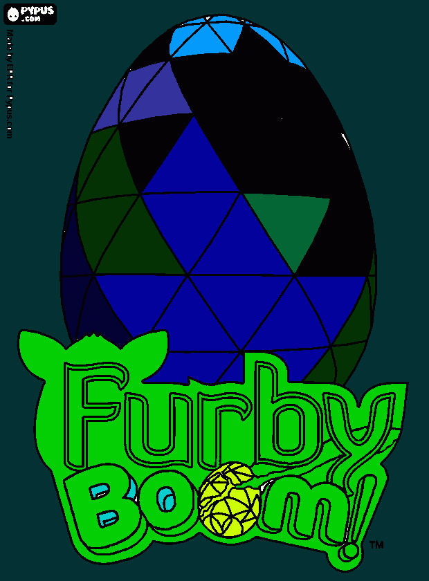 uovo di furby boom da colorare