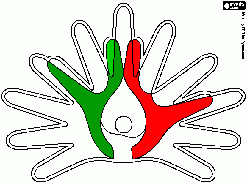 w l'italia da colorare