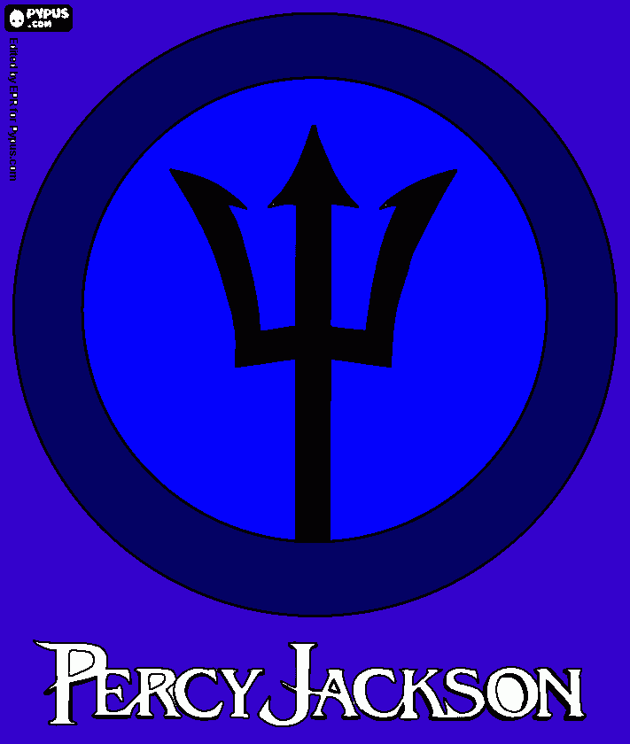 è il logo di percy jackson da colorare